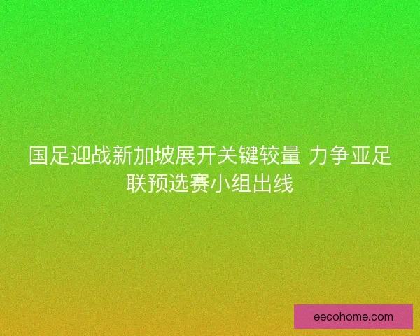国足迎战新加坡展开关键较量 力争亚足联预选赛小组出线