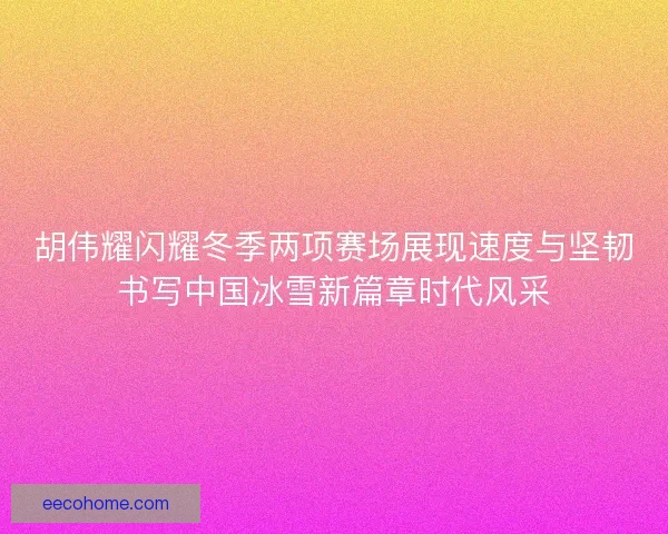 胡伟耀闪耀冬季两项赛场展现速度与坚韧书写中国冰雪新篇章时代风采