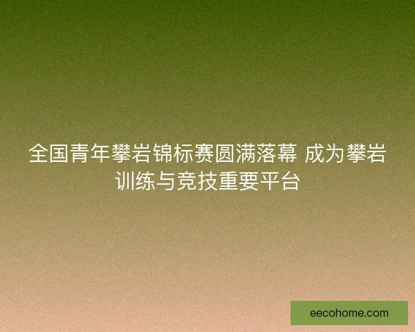 全国青年攀岩锦标赛圆满落幕 成为攀岩训练与竞技重要平台